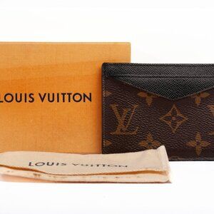 Authentic Louis Vuitton Monogram Macassar Neo Porte-Cartes Card Holder